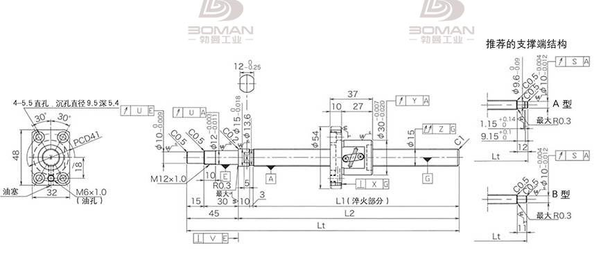 KURODA GP1502DS-BAPR-0300B-C3F 日本黑田滚珠丝杠型号规格